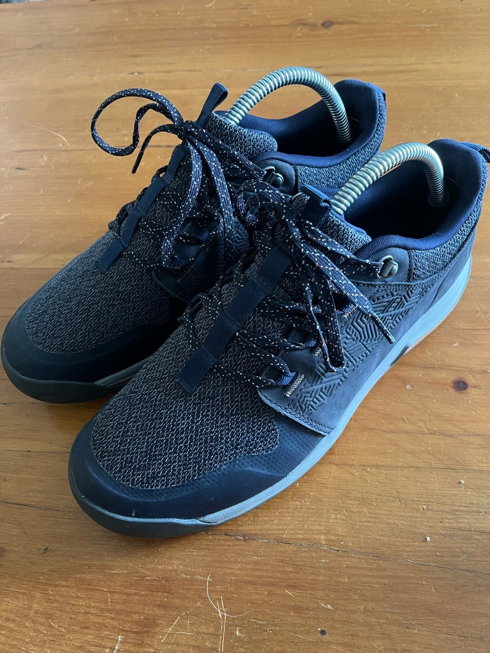 QUECHUA Decathlon Men's NH500 Nubuck Leather and Tencel Navy Blue Hiking Shoes
